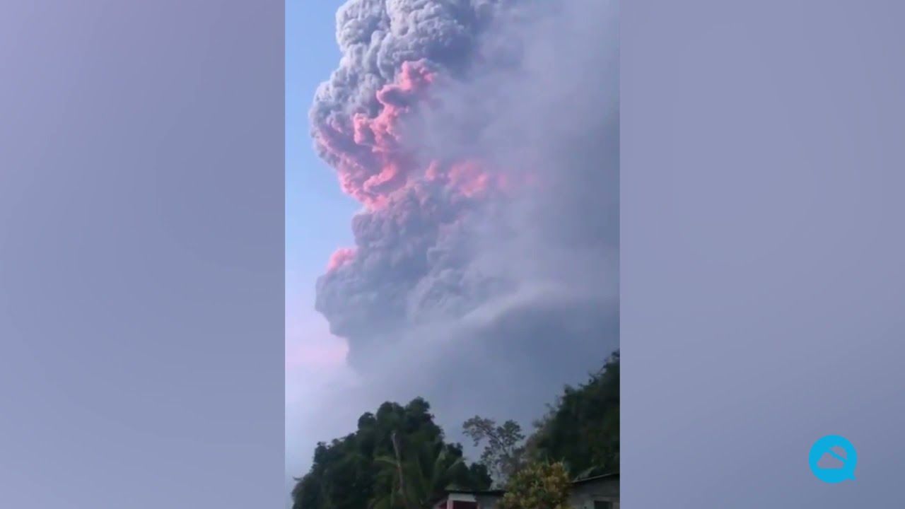 Impresionante erupção do vulcão La Soufrière, em San Vicente e Granadinas