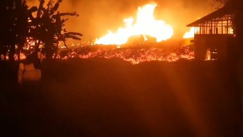 Violenta erupción del volcán Nyiragongo, en la República Democrática del Congo