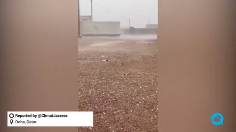 Chuvas de granizo intensas no Médio Oriente