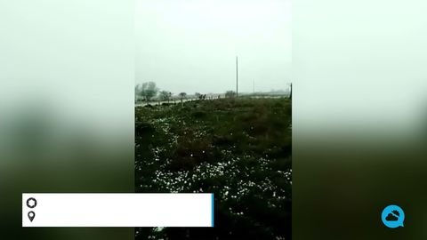 Fuerte tormenta y granizo en Uruguay
