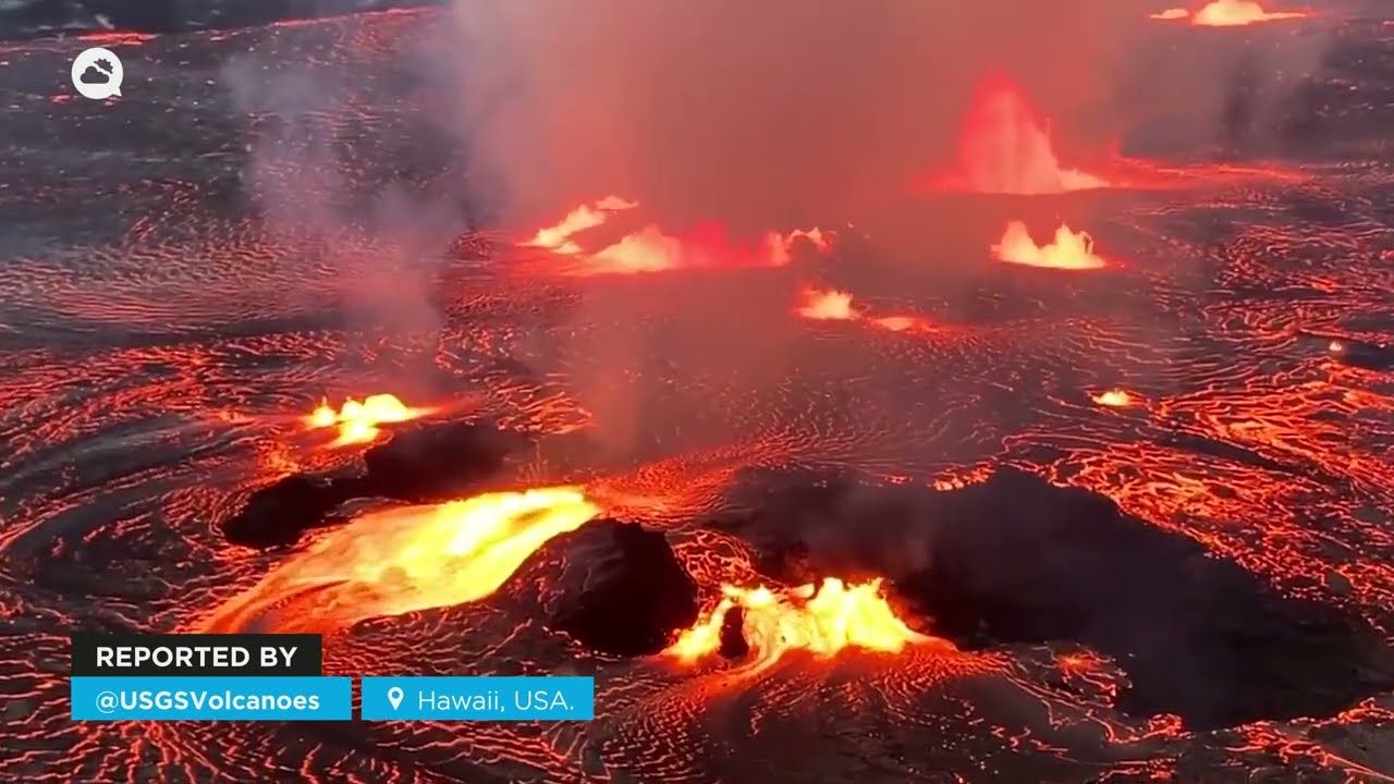 O vulcão Kilauea, Havai, volta a entrar em erupção