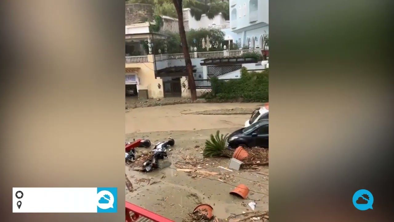 Impact des inondations sur l'île italienne d'Ischia