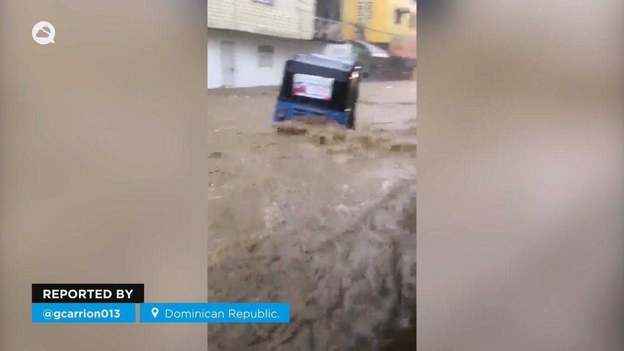 Indrukwekkende storm in Valverde, Dominicaanse Republiek