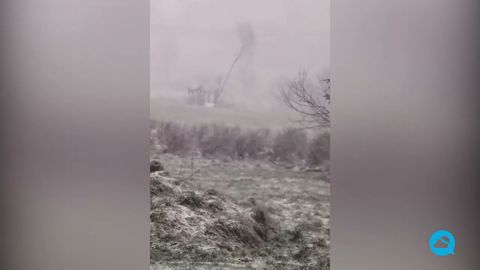 Espectaculares nevadas en Polonia