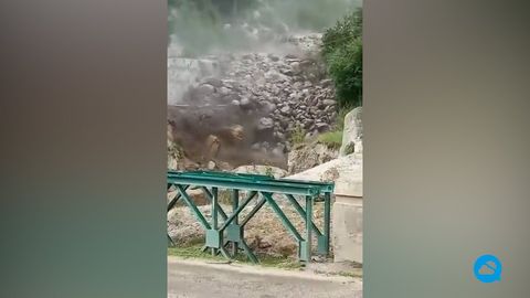 Spectaculaire overstroming in Kinnaur district, India