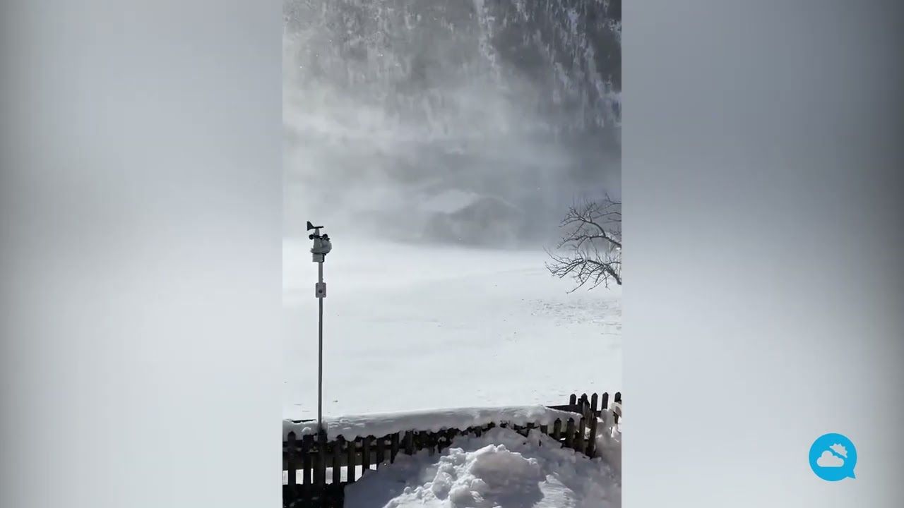 Impresionante tormenta de nieve en Austria