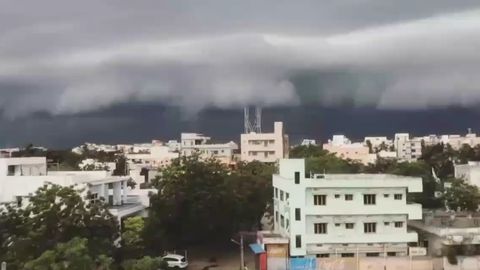 Espectacular tormenta en el sureste de la India