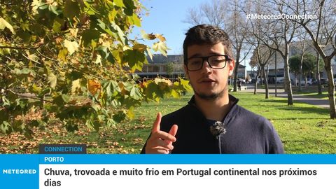 Chuva, trovoada e muito frio em Portugal continental nos próximos dias