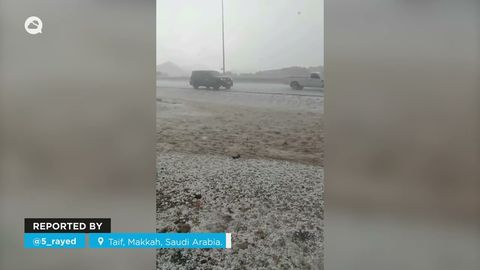 Fuertes tormentas en Taif, Arabia Saudí
