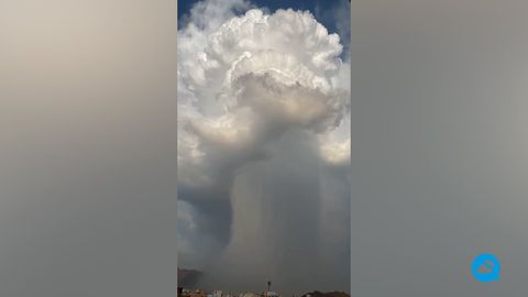Espectacular microrráfaga en Medina, Arabia Saudí