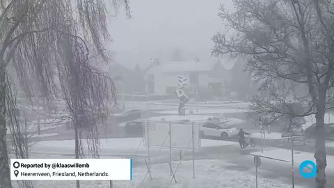 Gran caída de nieve en Países Bajos