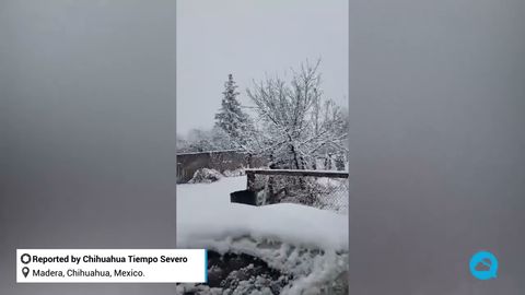 Se reportaron nevadas en Chihuahua, México