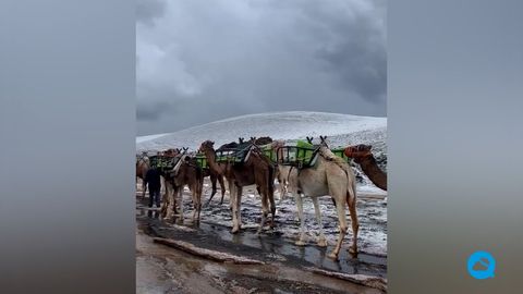 Impressive hailstorm and tornado in Lanzarote (Canary Islands), Spain