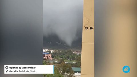 Un Tornado causó varios daños materiales en Marbella, España