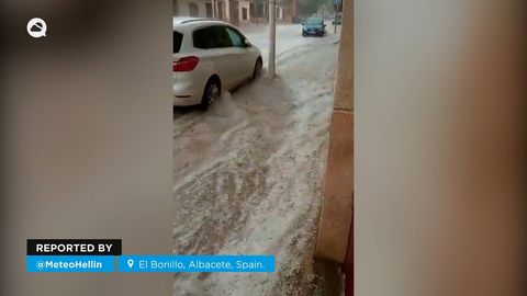 Tempestades muito intensas e chuvas de granizo em Espanha