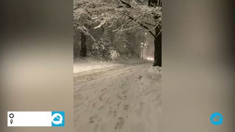 Fuertes nevadas en Estocolmo, Suecia