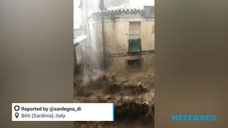 Terribles inondations sur l'île de Cerdeña en Italie