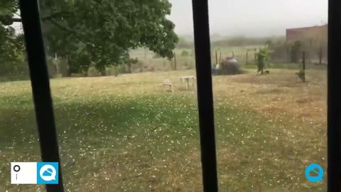 Intensa granizada en Tafí Viejo, Tucumán, Argentina