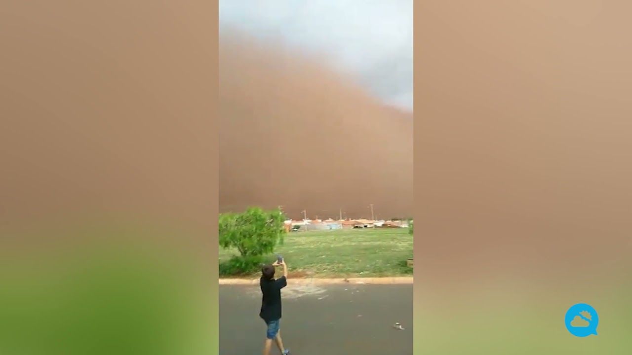 Impresionante tormenta de arena en Brasil