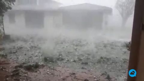 Terribles granizadas en Emilia-Romagna, Italia
