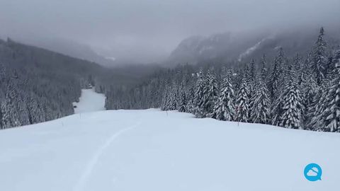 Intensas nevadas en las cordilleras #Tatras, Polonia.