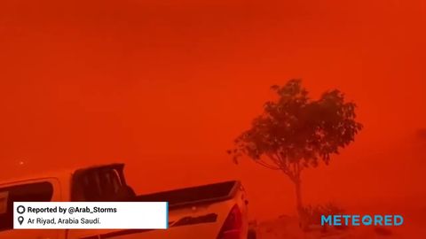 Impressionante tempestade de poeira na Arábia Saudita