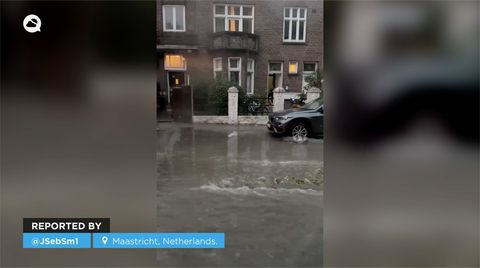 Importanti inondazioni a Maastricht, Paesi Bassi