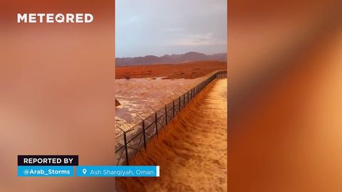 Schreckliche Überschwemmungen in Ash Sharqiyah , Oman.