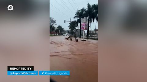 Schwere Überschwemmungen in Kampala, Uganda.