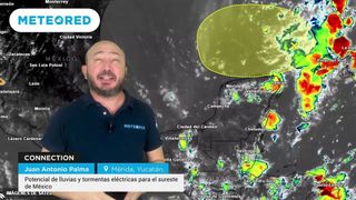 Potencial de lluvias y tormentas eléctricas para el sureste de México