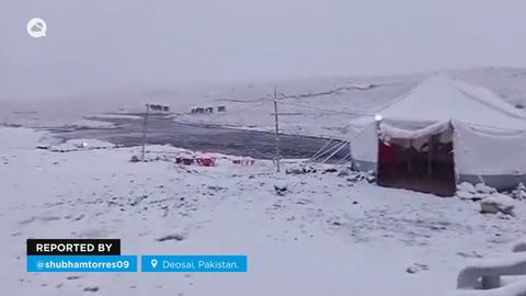 Erster Schneefall der Saison in Nordindien und Pakistan.