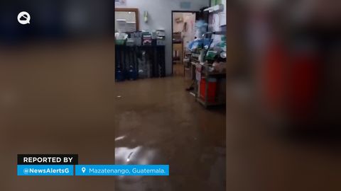 Inundaciones y lluvias intensas en Mazatenango, Guatemala.