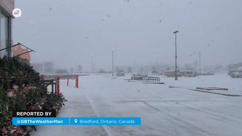 Espectaculares nevadas en Ontario, Canadá