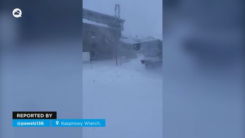 Impresionantes ventisca en Kasprowy Wierch