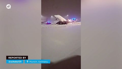Fuertes nevadas en Munich, Alemania