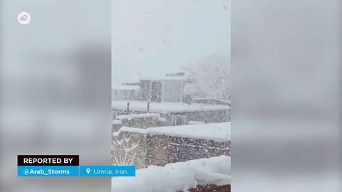 Grandes nevadas en el norte de Irán