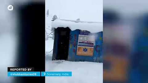 Intensas nevadas en el norte de India