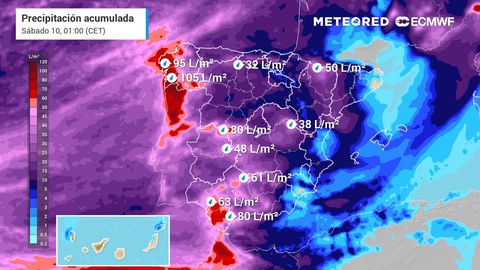 Inminente cambio de tiempo por la borrasca Karlotta: en los próximos días lloverá en toda España.