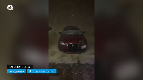Tormentas muy violentas e inundaciones en Oman y Kuwait.