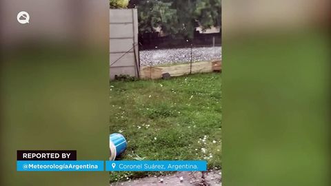 Impresionante granizada en Coronel Suarez, Argentina