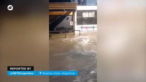 Impresionante temporal en Buenos Aires, Argentina