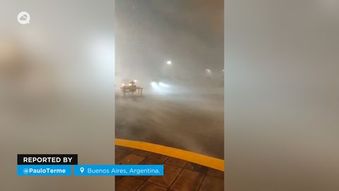 Tormentas muy violentas y granizadas extremas en Buenos Aires, Argentina.