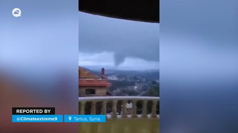Impresionante tornado en Tartus, Siria
