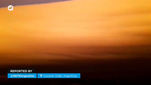 Espectacular frente de ráfaga en Coronel Vidal, Argentina