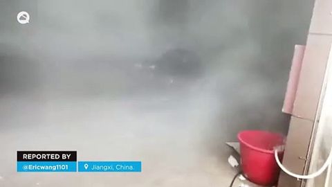 Un poderoso downburst desata el caos en la provincia de Jiangxi, China