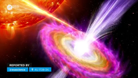 La ESA detecta explosiones gigantes que alimentan chorros de estrellas de neutrones