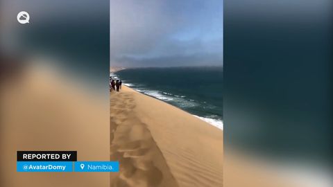 Increíbles imágenes de donde el desierto se une con el mar en Namibia