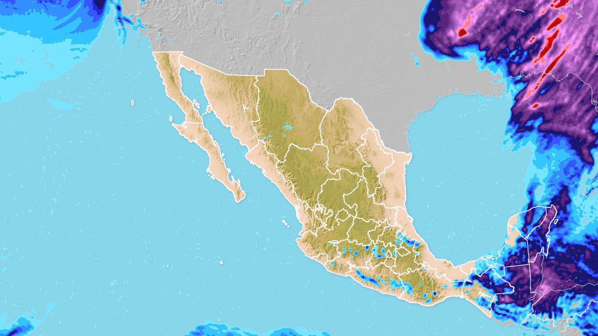 Tormentas eléctricas y posibles granizadas al sureste de México. Noticias en tiempo real