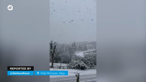 Nevadas intensas en cotas bajas en el norte de Italia