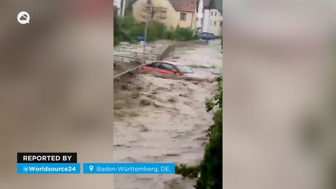 Las tormentas provocan inundaciones súbitas en Baden-Württemberg, Alemania